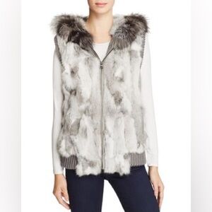 JOCELYN REAL RABBIT AND FOX FUR VEST! PERFECT CONDITION!